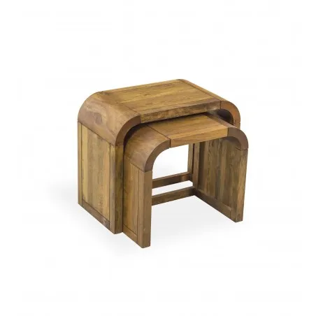 Stockholm Table Nest Smithers Retro Furniture &pound;326.00 Living Room Mango Wood product_features