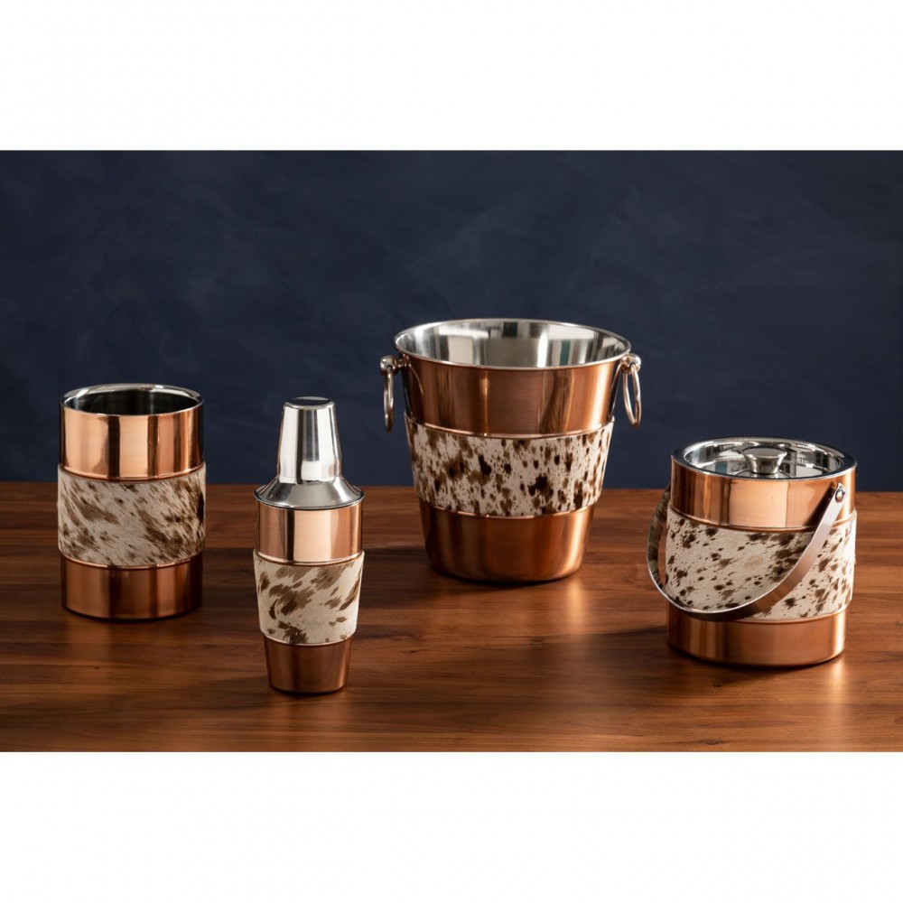 Cocktail Shaker Copper and Cowhide Tableware £22.00 product_features