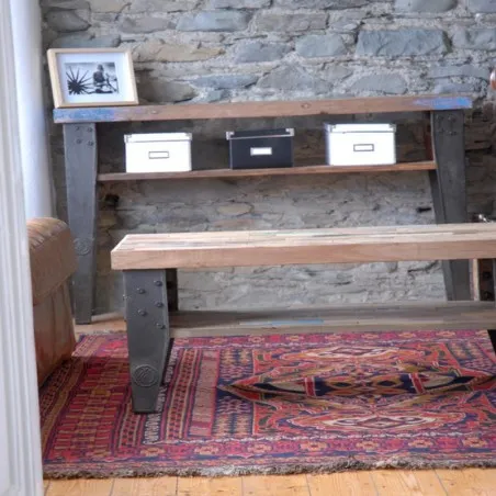 New York Loft Coffee Table Smithers Reclaimed Wood Furniture £640.00 Living Room Reclaimed Boat Wood Recycled Steel product_f...