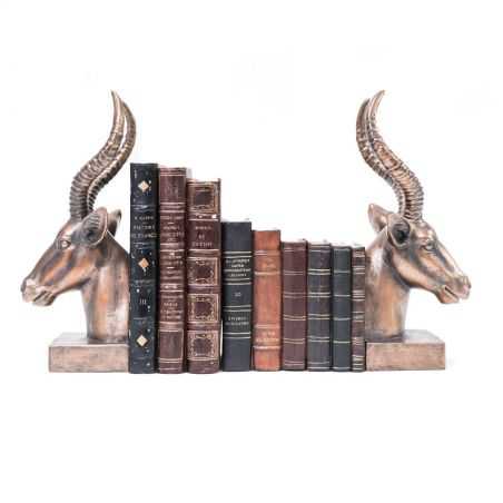 Copper Antelope Bookends Home  £70.00 Store UK, US, EU, AE,BE,CA,DK,FR,DE,IE,IT,MT,NL,NO,ES,SECopper Antelope Bookends -30% £...