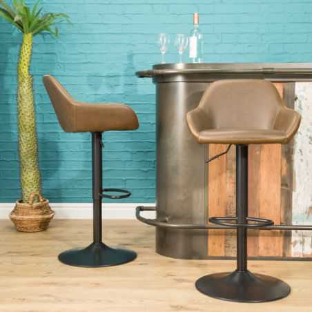 Brown Gas Lift Bar Stool Industrial Furniture Smithers of Stamford £420.00 Store UK, US, EU, AE,BE,CA,DK,FR,DE,IE,IT,MT,NL,NO...