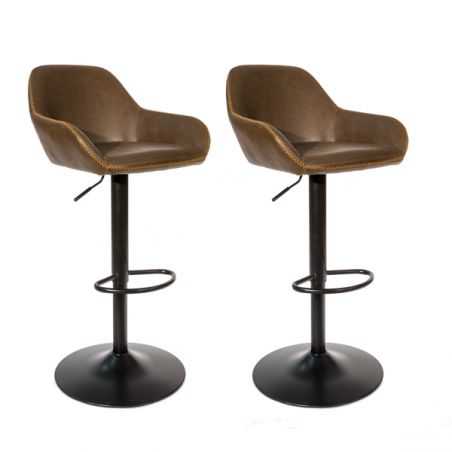 Brown Gas Lift Bar Stool Industrial Furniture Smithers of Stamford £420.00 Store UK, US, EU, AE,BE,CA,DK,FR,DE,IE,IT,MT,NL,NO...