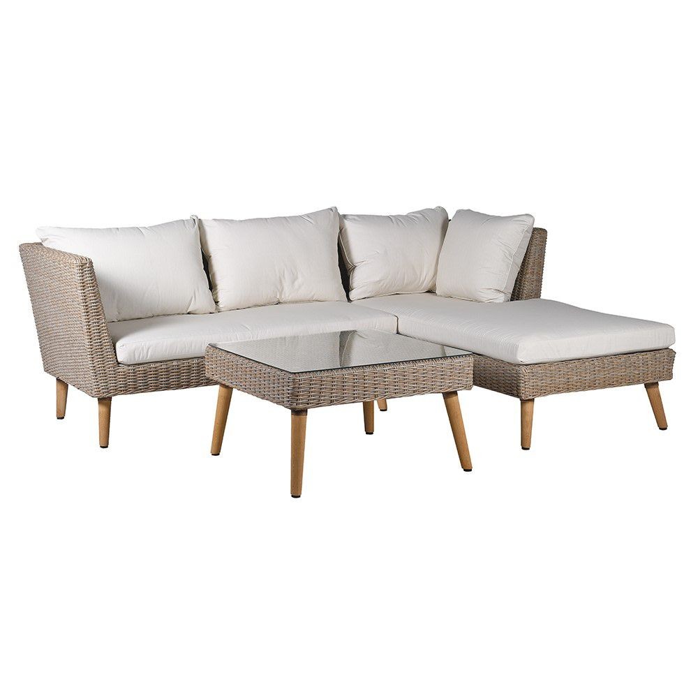 Ibiza Rattan Corner Sofa and Coffee Table with Cream Cushions Garden £2,000.00 product_features