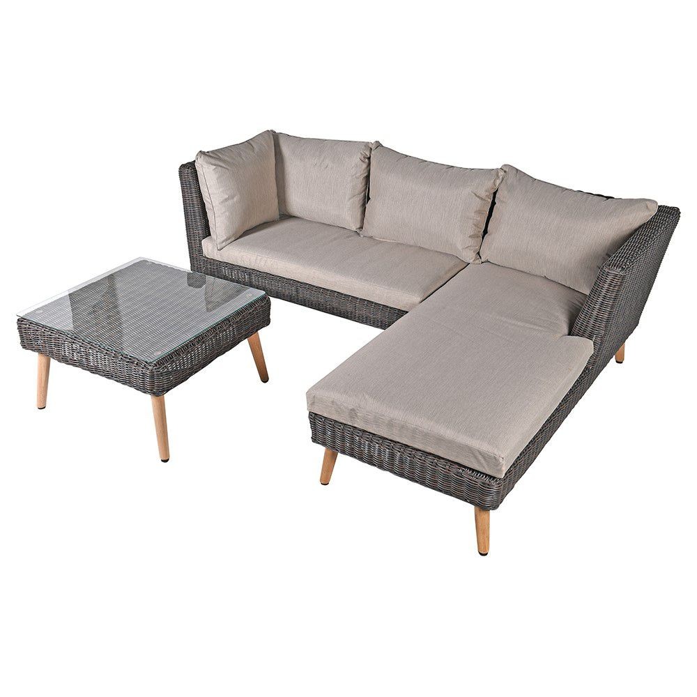 Ibiza Brown Rattan Corner Sofa and Coffee Table with Cushions Garden £2,200.00 product_features