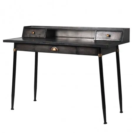 Black Metal Writing Desk Smithers Furniture &pound;344.00 Office Aluminium product_features