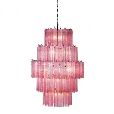 Pink Glass Tiered Chandelier Smithers Lighting &pound;1,600.00 Steel product_features