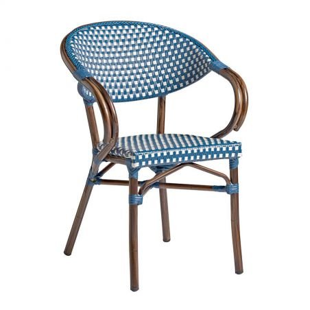 Luigi Stacking Outdoor Armchair, Green, Blue, Black Garden Smithers of Stamford £199.00 Store UK, US, EU, AE,BE,CA,DK,FR,DE,I...