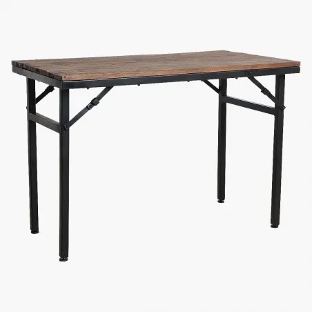 Fold Away Industrial Dining Table Smithers Reclaimed Wood Dining Tables &pound;325.00 Dining Room FSC Recycled Wood Iron product_fe...