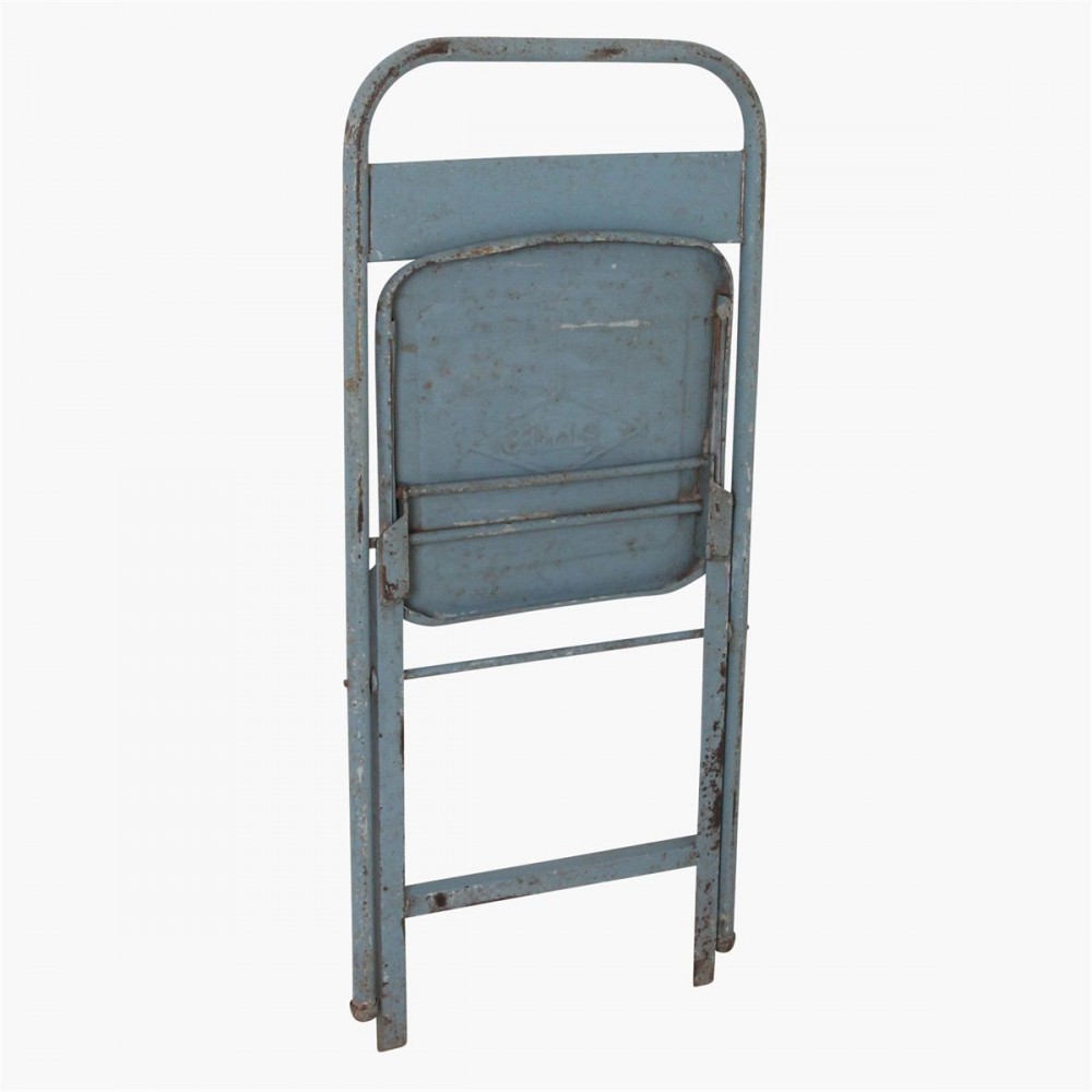 Vintage Metal Folding Outdoor Cafe Chairs Smithers Industrial Furniture £105.00 All Rooms Solid Iron product_features