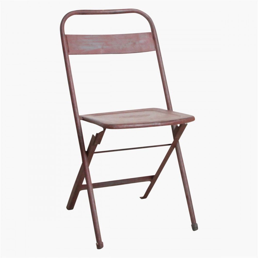 Vintage Metal Folding Outdoor Cafe Chairs Smithers Industrial Furniture £105.00 All Rooms Solid Iron product_features