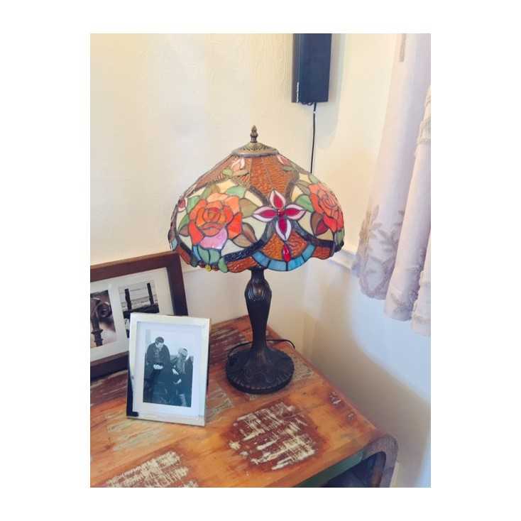 Rosa Lamp Tiffany style Home Smithers of Stamford £ 198.00 Store UK, US, EU, AE,BE,CA,DK,FR,DE,IE,IT,MT,NL,NO,ES,SE