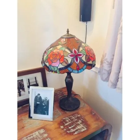Rosa Lamp Tiffany style Smithers Tiffany Lamps &pound;227.00 product_features