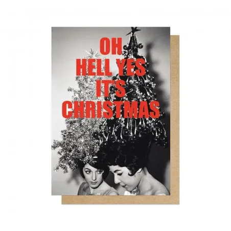 Hell Yes It's Christmas Card Christmas Cards &pound;3.00 product_features