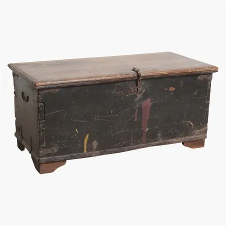 Black Teak Wood Storage Trunk Chest Smithers Furniture £445.00 Living Room Teak Wood product_features