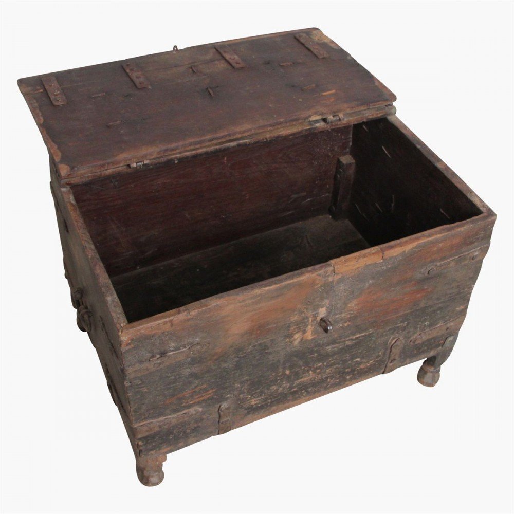 Black Patina Teak Wood Storage Trunk Chest Smithers Furniture £520.00 Living Room Teak Wood product_features