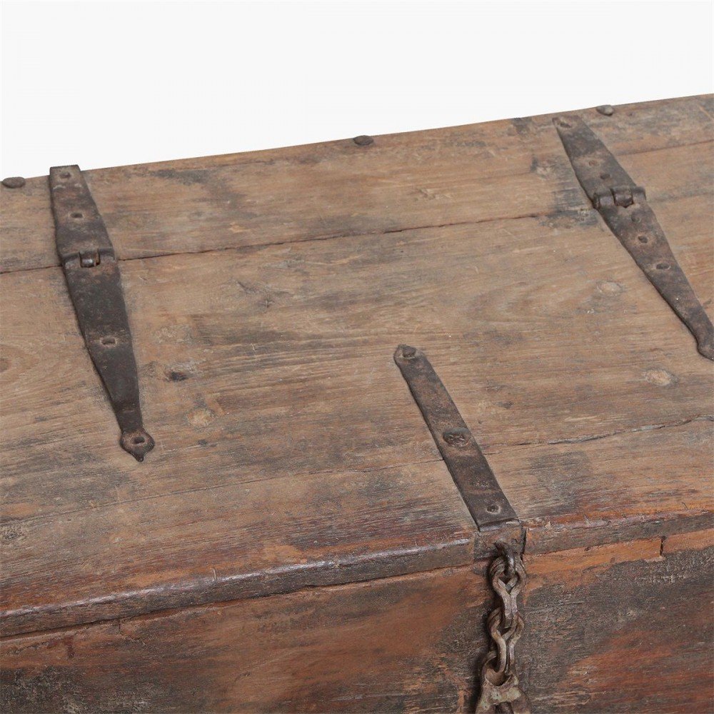 Black Patina Teak Wood Storage Trunk Chest Smithers Furniture £520.00 Living Room Teak Wood product_features