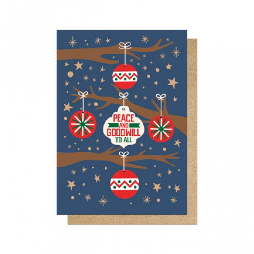 Peace and Goodwill to All Christmas Card  Congratulations £3.00      product_features