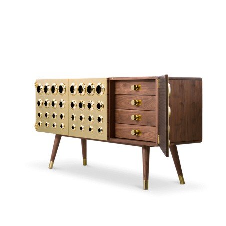 Monocles Sideboard delightfull Designer Furniture &pound;12,500.00 Walnut Gold Plated product_features