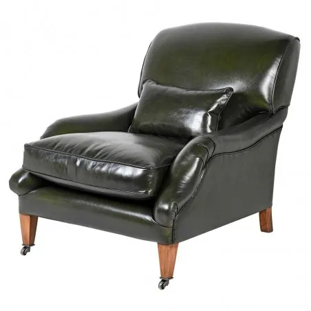 Winston Vintage Green Leather Club Chair Furniture &pound;1,742.00 product_features