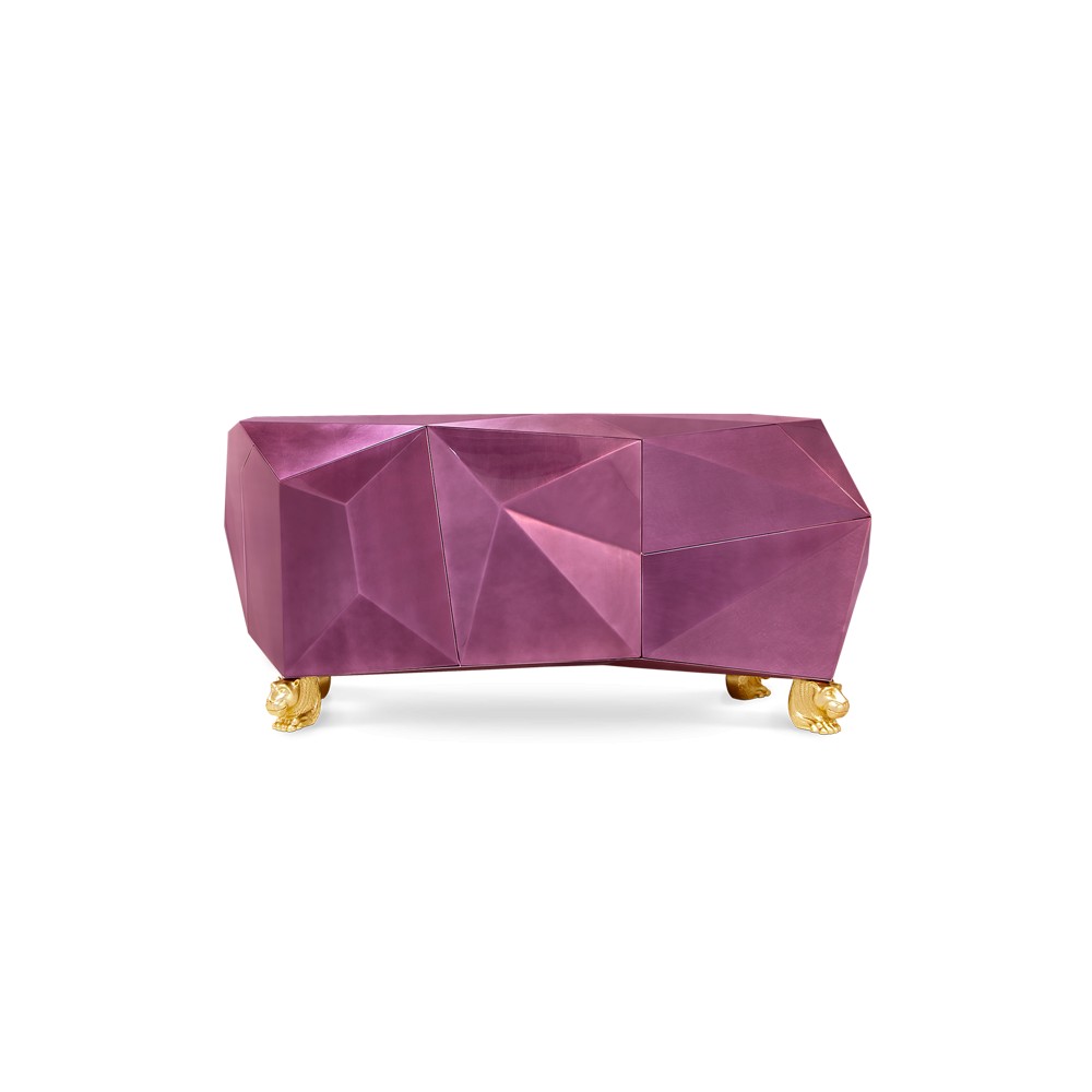 Amethyst Diamond Cut Purple Sideboard Boca Do Lobo Designer Furniture £21,083.00 Walnut Gold Plated product_features
