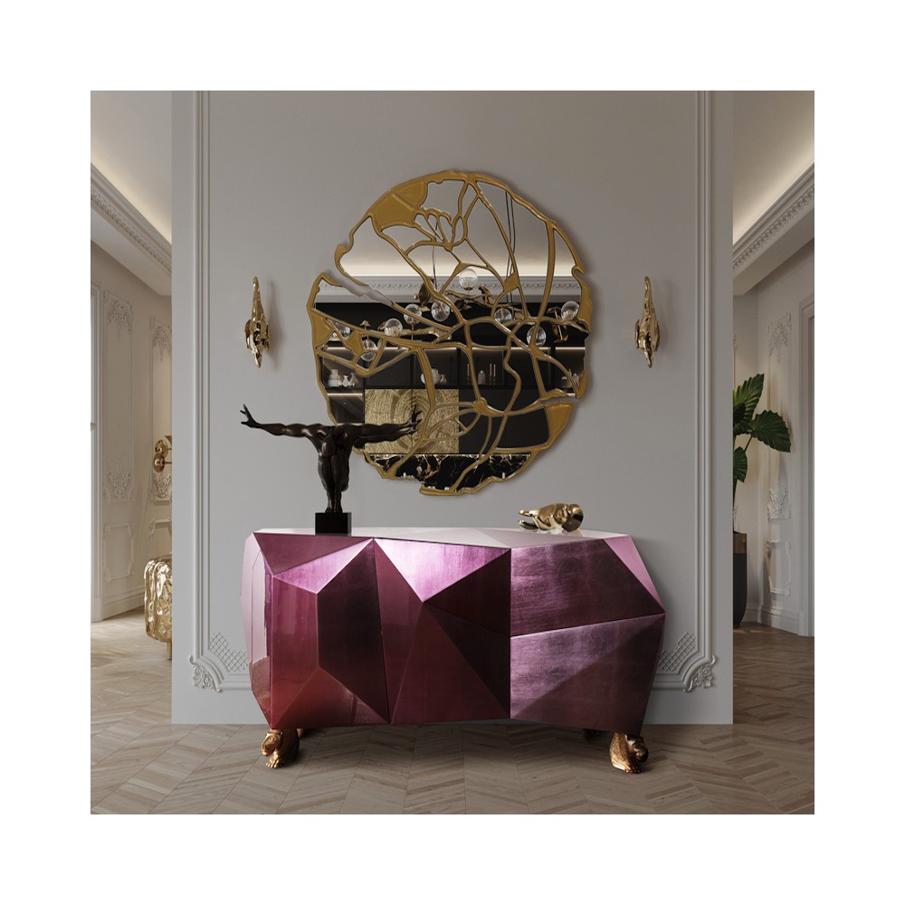 Amethyst Diamond Cut Purple Sideboard Boca Do Lobo Designer Furniture £21,083.00 Walnut Gold Plated product_features