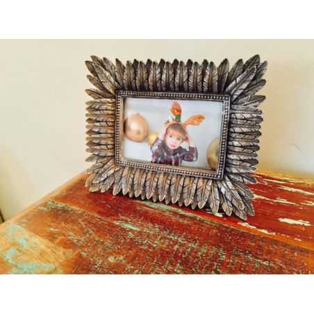 Silver Feather Photo Frame Home Smithers of Stamford £35.00 Store UK, US, EU, AE,BE,CA,DK,FR,DE,IE,IT,MT,NL,NO,ES,SE