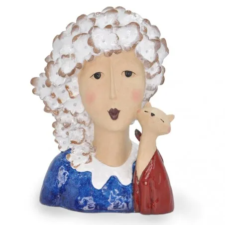 Claudette - White Haired Lady with Cat  Gifts £78.00      product_features