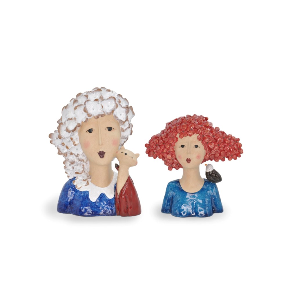Claudette - White Haired Lady with Cat  Gifts £78.00      product_features