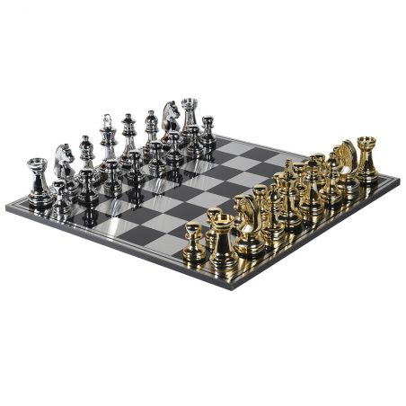 Oversized Gold & Silver Chess Board Set Smithers Archives Smithers of Stamford £220.00 Store UK, US, EU, AE,BE,CA,DK,FR,DE,IE...