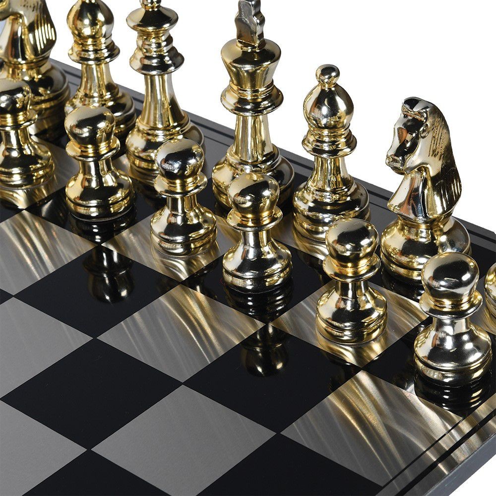 Oversized Gold & Silver Chess Board Set Archives £202.00