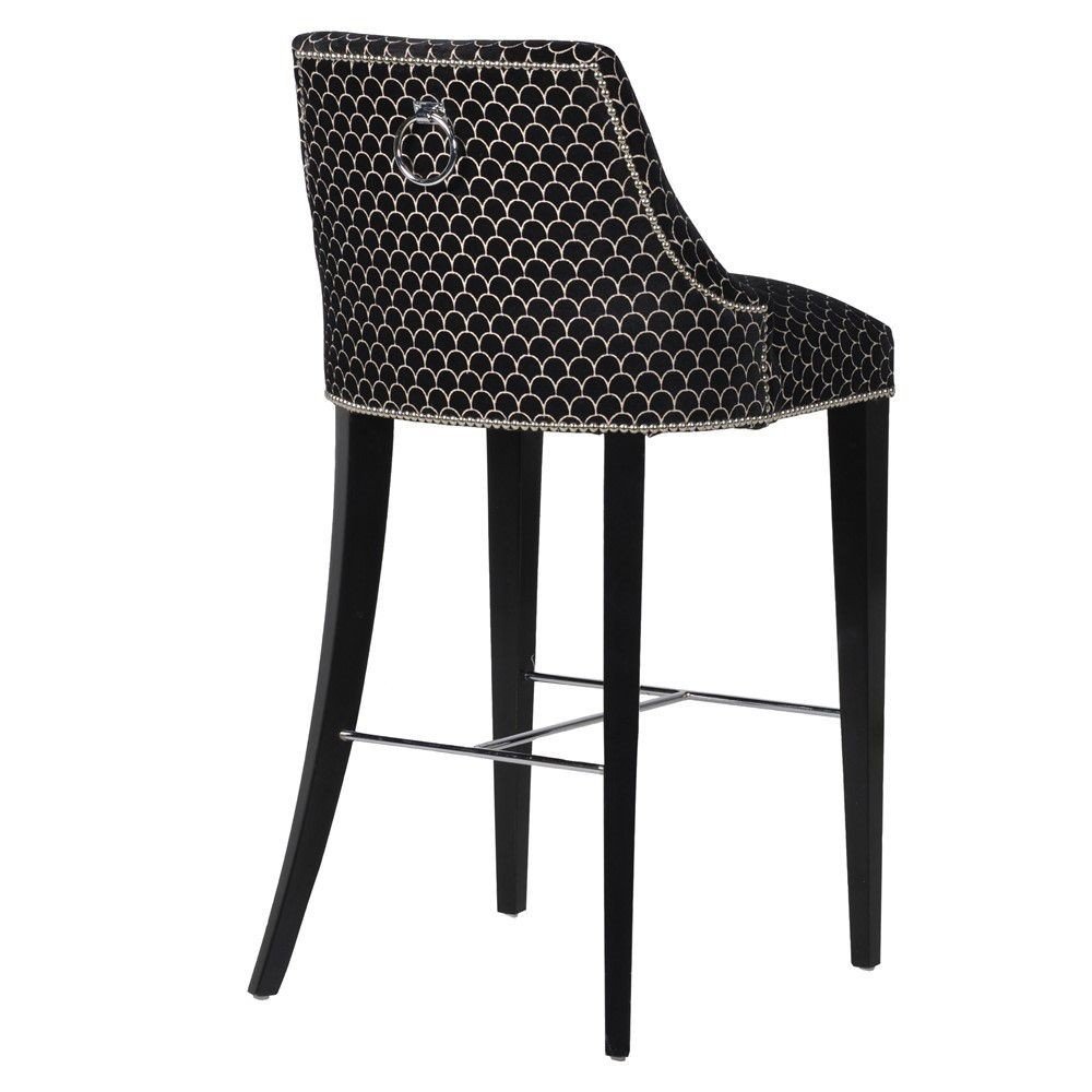 ART DECO Black Pattern Bar Stool Smithers Bar Stools £458.00 Kitchen Diner Steel product_features