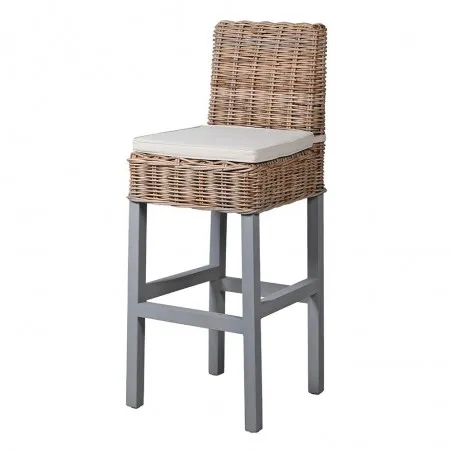 Grey Kuba Rattan Bar Stools Smithers Bar Stools &pound;237.00 Bar Rattan product_features