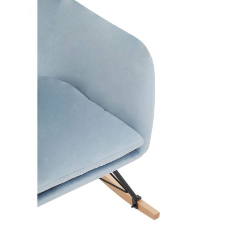 Stockholm Sky Blue Velvet Rocking Chair Designer Furniture Smithers of Stamford £300.00 Store UK, US, EU, AE,BE,CA,DK,FR,DE,I...
