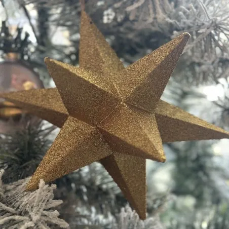 3D Gold Star Bauble Baubles &pound;15.00 product_features