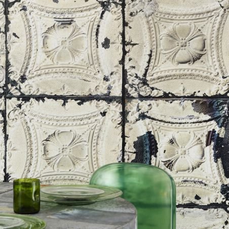 Brooklyn Metal Tin Tiles Wallpaper By Merci NLXL Wallpaper NLXL £285.00 Store UK, US, EU, AE,BE,CA,DK,FR,DE,IE,IT,MT,NL,NO,ES...