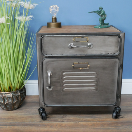 Darkside Bedside Table Industrial Furniture Smithers of Stamford £180.00 Store UK, US, EU, AE,BE,CA,DK,FR,DE,IE,IT,MT,NL,NO,E...