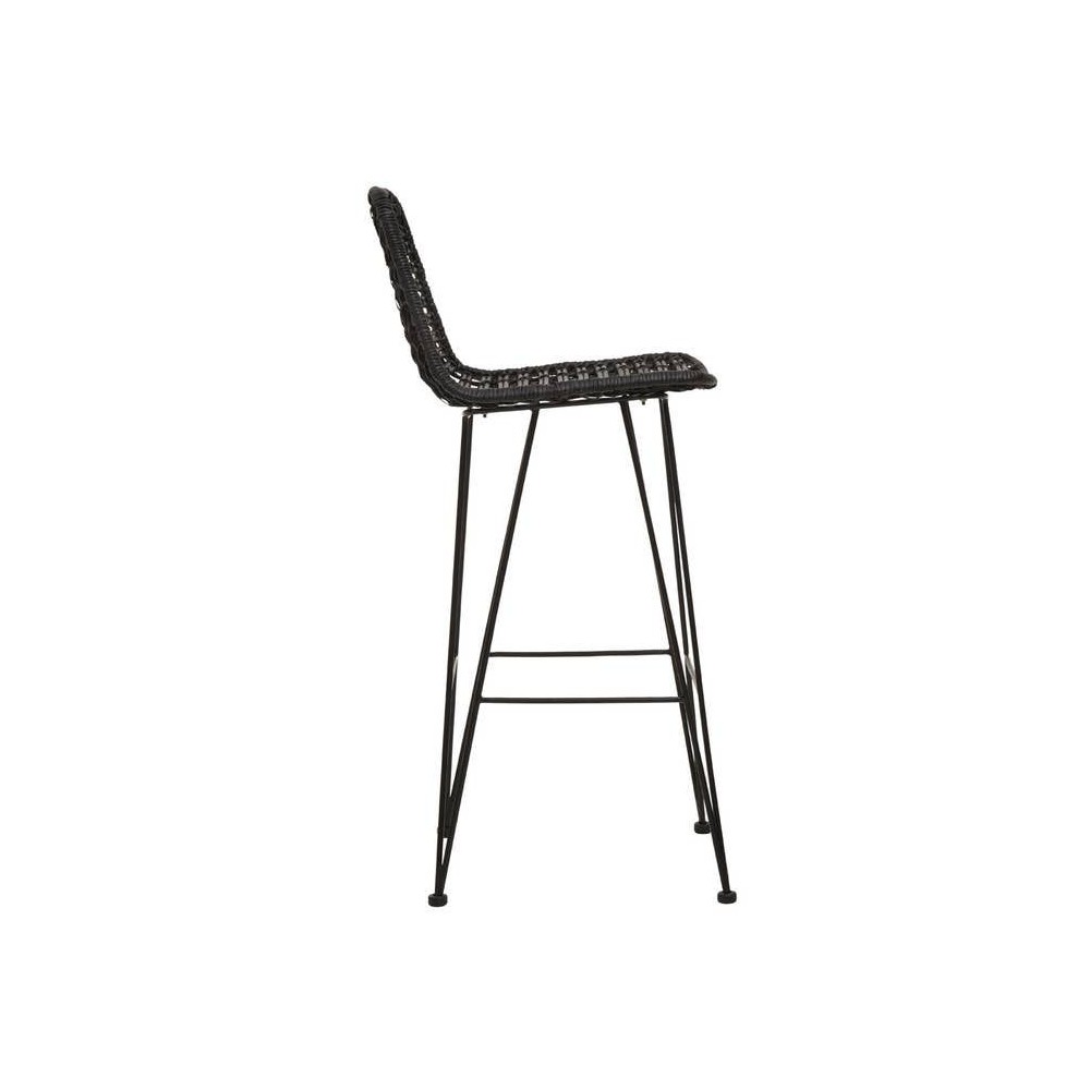 Black Rattan Bar Stools Retro Furniture £145.00