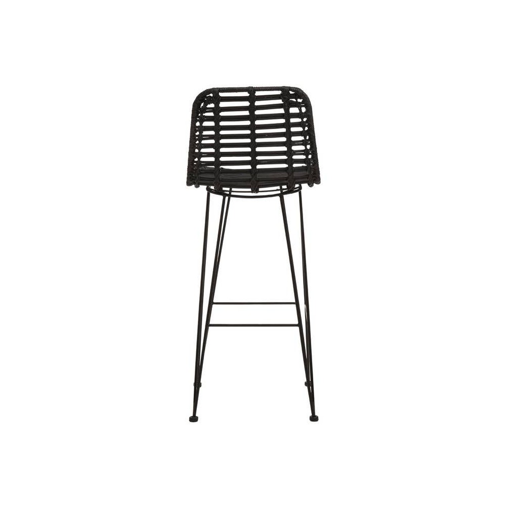 Black Rattan Bar Stools Retro Furniture £145.00