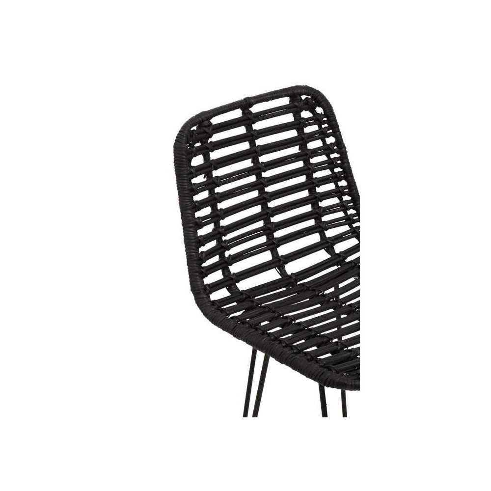 Black Rattan Bar Stools Retro Furniture £145.00