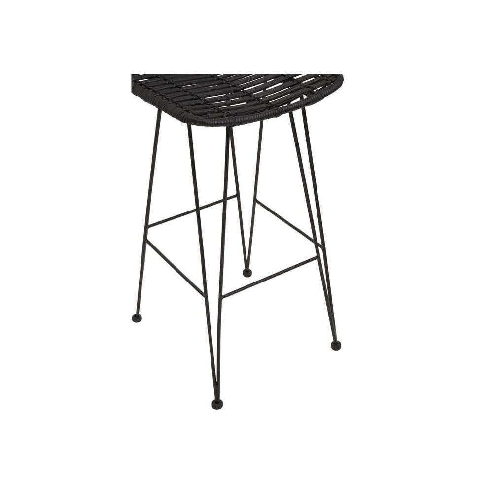 Black Rattan Bar Stools Retro Furniture £145.00