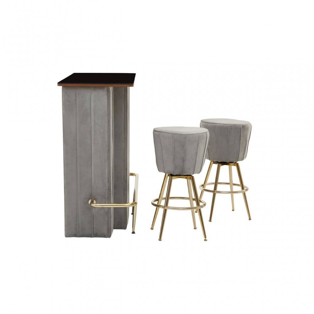 Frank Sinatra Grey Velvet Home Bar Set Smithers Home Bars £1,375.00 Living Room Reclaimed Boat Wood product_features