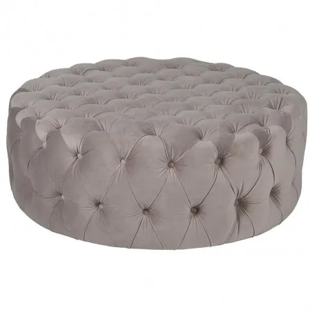 Grey Button Velvet Ottoman XL Footstools £779.00 Living Room Hevea product_features