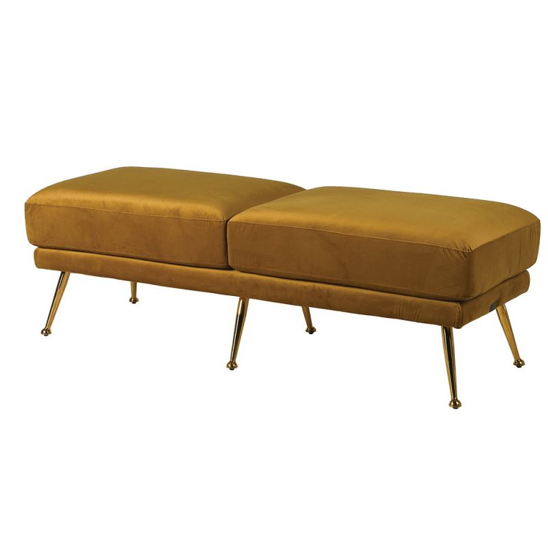 Colonel Mustard Yellow Velvet Bench Designer Furniture Smithers of Stamford £560.00 Store UK, US, EU, AE,BE,CA,DK,FR,DE,IE,IT...