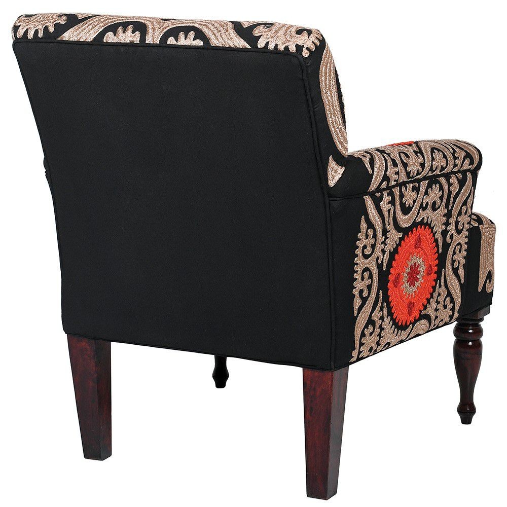 Folk Pattern Embroidered Armchair Designer Furniture £950.00