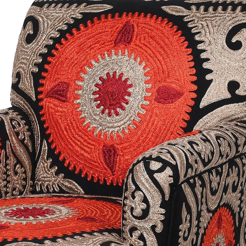 Folk Pattern Embroidered Armchair Designer Furniture £950.00