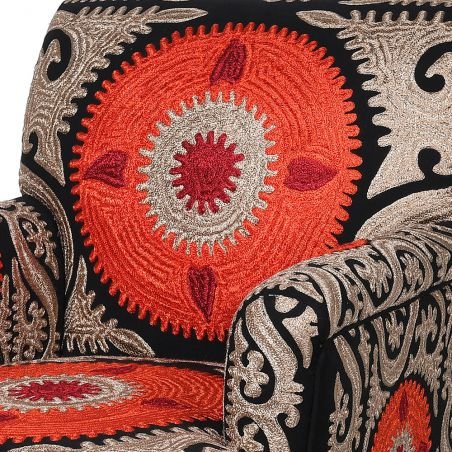 Folk Pattern Embroidered Armchair Designer Furniture Smithers of Stamford £975.00 Store UK, US, EU, AE,BE,CA,DK,FR,DE,IE,IT,M...