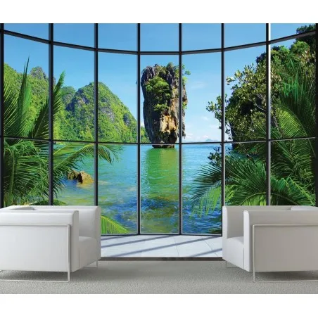 Thailand Window Woven Mural Smithers Wallpaper £55.00      product_features
