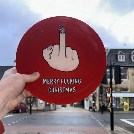 Merry Fucking Christmas Art Plate Tableware £29.00 Kitchen Diner product_features