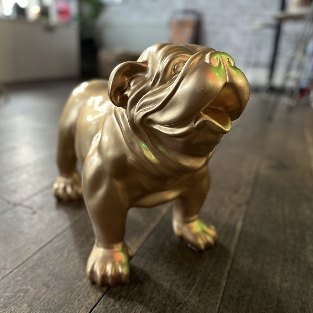 Gold Bulldog Ornaments Retro Ornaments £378.33