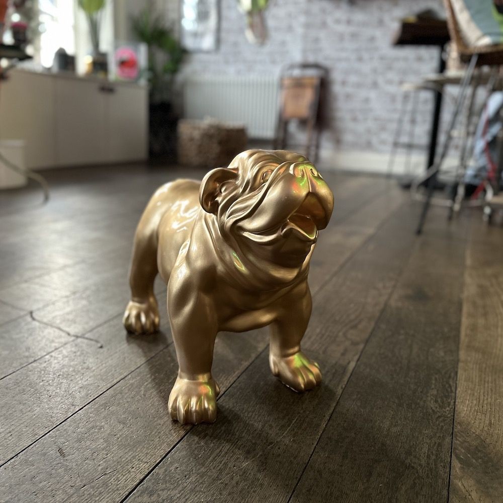 Gold Bulldog Ornaments Retro Ornaments £378.33
